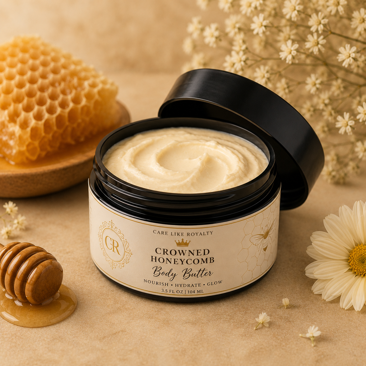 🍯 Crowned Honeycomb Whipped Body Butter